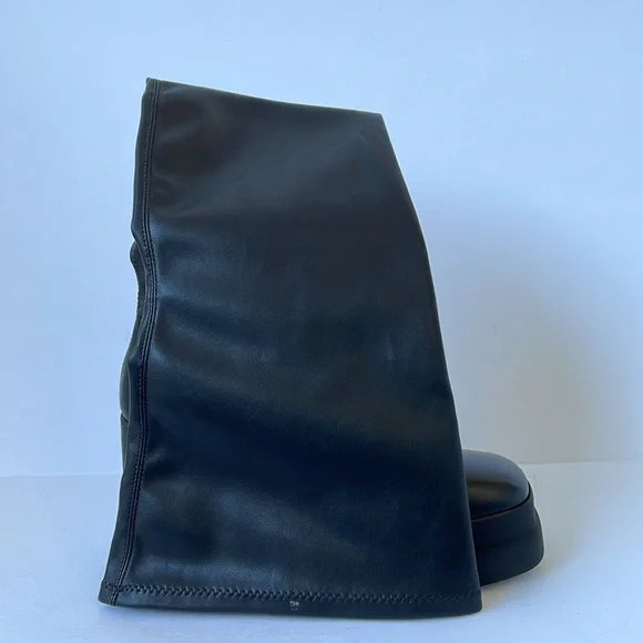Free People Double Stack Over the Knee Boots Black size US9 EU39